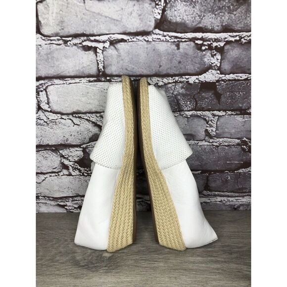 Kenneth Cole Gentle Souls White Leather Woven Wedge Sandals Women Sz 8.5M US/39 - Picture 12 of 16